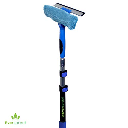 Product Cover EVERSPROUT 5-to-13 Foot Swivel Squeegee and Microfiber Window Scrubber (20 Foot Reach) | 2-in-1 Window & Glass Cleaning Combo with Light-Weight, Aluminum Extension Pole | Includes 10-inch Blades