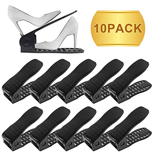 Product Cover B&E Store Shoe Slots Space Saver | Shoe Slots Space Saver | Shoe Slots Organizer | Shoe Organizer Space Saver | Shoe Stacker | Easy Shoe Organizer |10 Pcs Pack