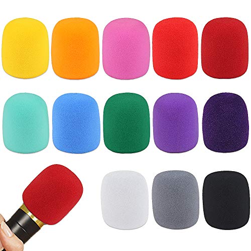 Product Cover 13 Pack Thick Handheld Stage Microphone Windscreen Foam Cover Karaoke DJ (13 Color)