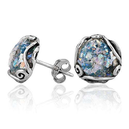 Product Cover PZ Paz Creations .925 Sterling Silver Roman Glass Stud Earrings