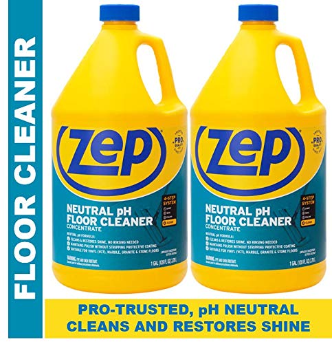 Product Cover Zep Neutral pH Floor Cleaner Concentrate 128 Ounces (2 Pack) ZUNEUT128 - Pro Trusted for Daily Floor Cleaning with no Residue