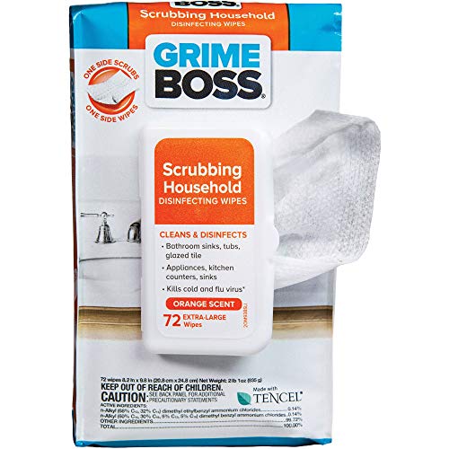 Product Cover GRIME BOSS Orange Scent Scrubbing Household Disinfecting Wipes, Count of 72
