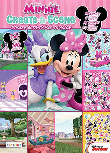 Product Cover Bendon 45679 Minnie Create A Scene Sticker Activity Coloring Pad