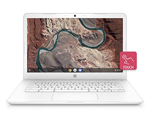 Product Cover HP Chromebook 14-inch Laptop with 180-Degree Hinge, Touchscreen Display, AMD Dual-Core A4-9120 Processor, 4 GB SDRAM, 32 GB eMMC Storage, Chrome OS (14-db0070nr, Snow White)