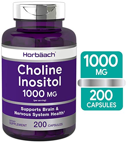 Product Cover Horbaach Choline Inositol 1000 mg (200 Capsules) | Non-GMO, Gluten Free Supplement