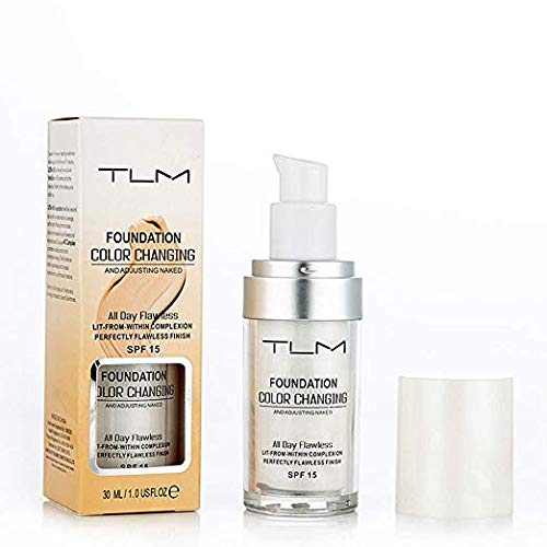 Product Cover TLM Flawless Colour Changing Warm Skin Tone Foundation Makeup Base Nude Face Moisturizing Liquid Cover Concealer for women girls (Foundation 1)