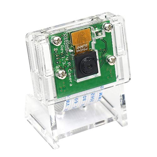 Product Cover 5MP 1080P Video Camera Module for Raspberry Pi 4 Model B, Pi 3 b+, Pi Zero W Camera with Case Flex Cable (Camera + Holder)