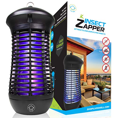 Product Cover Livin' Well Bug Zapper - Mosquito Zapper, Insect Zapper Trap, Outdoor Bug Zapper Light w/ 4000V Electric Bug Zapper Grid and 18W UVA Mosquito Lamp
