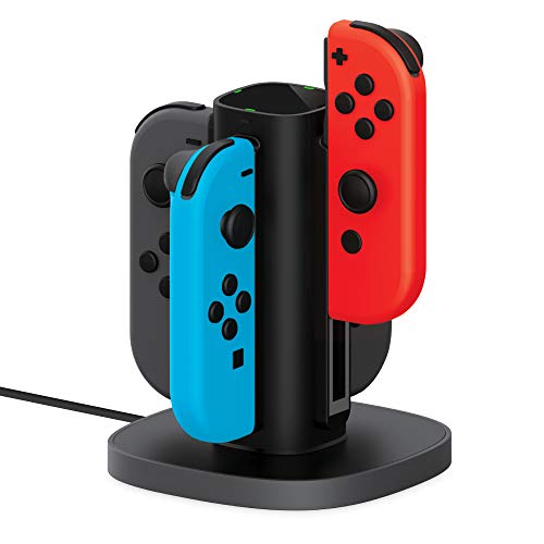 Product Cover Nintendo Switch Joy Con Charging Dock by TalkWorks | Docking Station Charges up to 4 Joy-Con Controllers Simultaneously - Controllers NOT Included