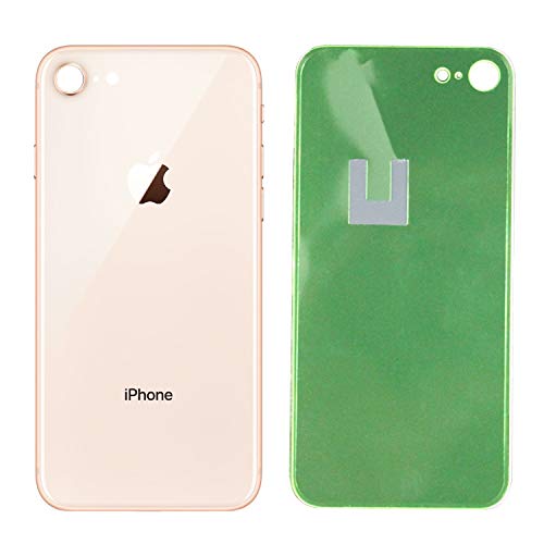 Product Cover Apple iPhone 8 Replacement Back Glass Cover Back Battery Door w/Pre-Installed Adhesive,Best Version Apple iPhone 8 All Models OEM Replacement (Gold)