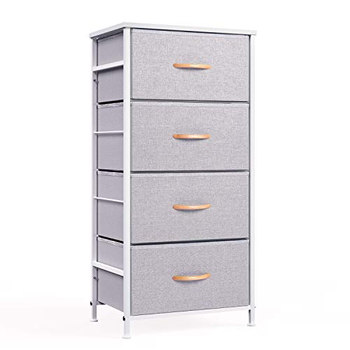 Product Cover ROMOON 4 Drawer Fabric Dresser Storage Tower, Organizer Unit for Bedroom, Closet, Entryway, Hallway, Nursery Room - Gray
