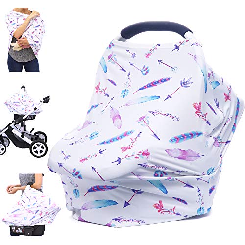 Product Cover Car Seat Covers for Babies - Nursing Cover Carseat Canopy, Multi-use Breastfeeding Covers, Girls and Boys Baby Shower Gifts