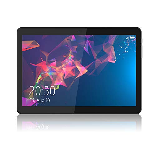 Product Cover Android Tablet 10 Inch, Phablet Unlocked 3G [Android Go 8.1] [GMS Certified] 10 Inch Tablet with Dual Sim Card Slots and Cameras, 1280 x 800 IPS, 16GB, Bluetooth, WiFi, GPS, OTG (Black)