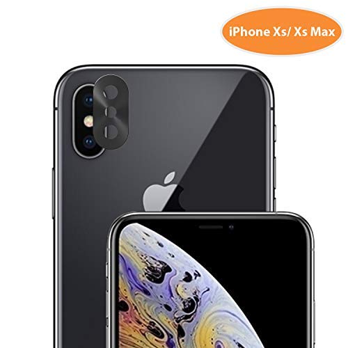 Product Cover Foncent Aluminium Alloy Back Rear Camera Lens Screen Cover Case Shield for iPhone Xs/XS Max (2018), Black
