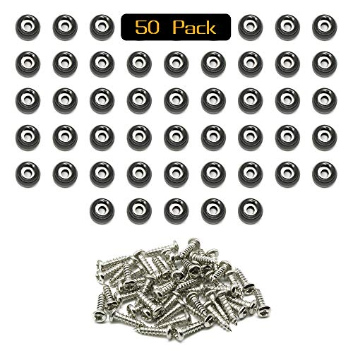 Product Cover 50 Small Round Rubber Feet with Screws - Cutting Boards Feet