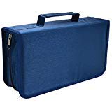 Product Cover Siveit 128 Capacity CD/DVD Case Wallet, Binder, Storage, Holder, Booklet for Car, Home, Office and Travel (Blue)