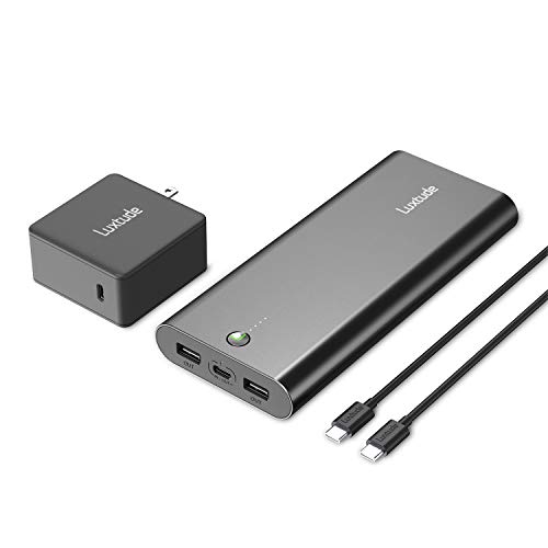 Product Cover Luxtude PowerRapid 26800 PD, 45W USB C PD Portable Laptop Charger & 60W Power Delivery Wall Charger Bundle, Recharged in 3 Hours USB C Power Bank for MacBook Pro, Notebook, Galaxy S10, Type C Laptops