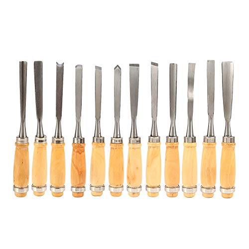 Product Cover Alikeke Professional 12 Piece Wood Carving Chisel Set 8