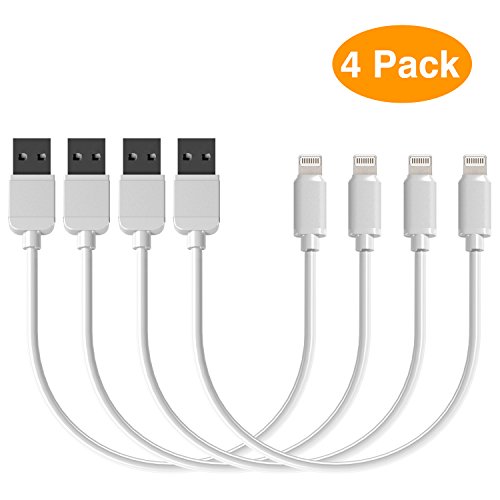 Product Cover MSTJRY 4 Pack 10 Inch White Phone Cables for iOS System Devices Short Phone Charging Cord
