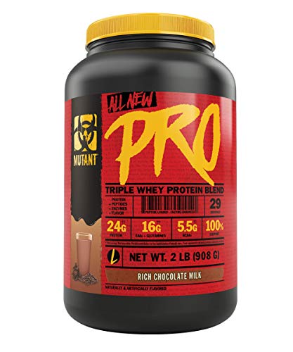 Product Cover Mutant Pro - Triple Whey Protein Powder Supplement - Time-Released for Enhanced Amino Acid Absorption - Decadent Gourmet Flavors - 2 lbs - Rich Chocolate