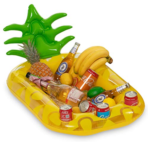Product Cover Vickea Inflatable Pineapple Drink Holder, Pool Float Party Accessories for Water Fun