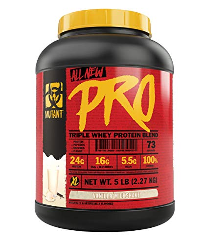 Product Cover Mutant Pro - Triple Whey Protein Powder Supplement - Time-Released for Enhanced Amino Acid Absorption - Decadent Gourmet Flavors - 5 lbs - Vanilla Milkshake