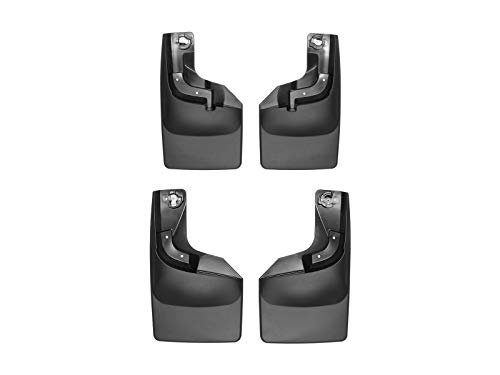 Product Cover WeatherTech Custom MudFlaps for Ford Super Duty - Front & Rear Set Black (110065-120065)