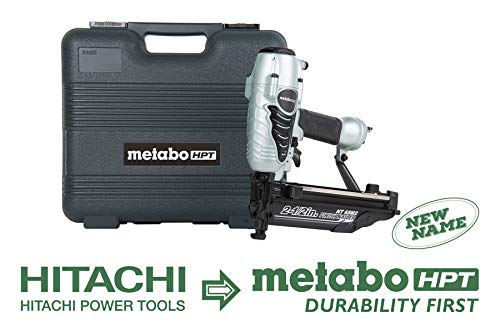 Product Cover Metabo HPT NT65M2S Pneumatic Finish Nailer, 16 Gauge, 1-Inch up to 2-1/2-Inch Finish Nails, Integrated Air Duster, Selective Actuation Switch, 360-Degree Exhaust Portal, 5-Year Warranty