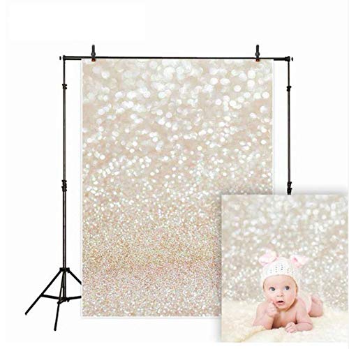 Product Cover Funnytree 6X8ft Bokeh Golden Spots Backdrops for Photography Shinning Halo Sparkle (Not Glitter) Sand Scale Background Professional Wedding Bridal Shower Newborn Baby Portrait Photo Studio Props