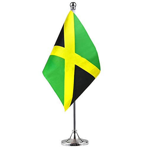 Product Cover GentleGirl Jamaica Jamaican Table Flag,Desk Flag,Office Flag,International World Country Flags Banners,Festival Events Celebration,Office Decoration,Desk,Home Decoration