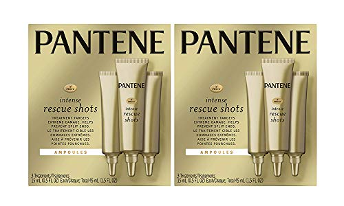 Product Cover Pantene, Rescue Shots Hair Ampoules Treatment, Intensive Repair of Damaged Hair, Pro-V, 1.5 Fl Oz, Twin Pack