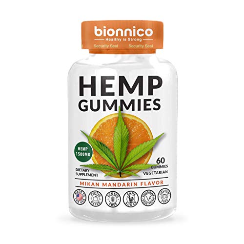 Product Cover 60ct Hemp Gummies // 25 mg per Gummy - Formulated to Relieve Stress, Pain, Anxiety and Hair Loss