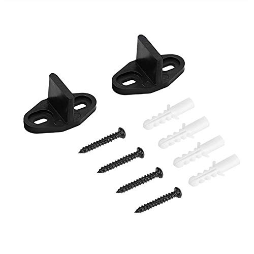 Product Cover 2PCS Adjustable Bottom Barn Door Floor Guides with Screws, T-Shape Design, Sliding Barn Door Hardware Track Kit Required Replacement Accessories (Black)