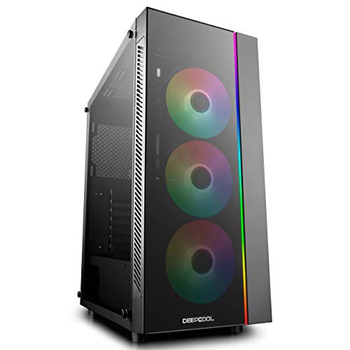 Product Cover DEEPCOOL MATREXX 55 ADD-RGB 3F Case, E-ATX Supported, Motherboard or Button Control of SYNC of Addressable RGB Devices of Any Brands, 3x120mm ADD-RGB Fans Pre-Installed, 4mm Full Sized Tempered Glass