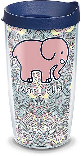 Product Cover Tervis 1318752 Ivory Ella - Mosiac Print Insulated Tumbler with Wrap and Lid, 16 oz - Tritan, Clear