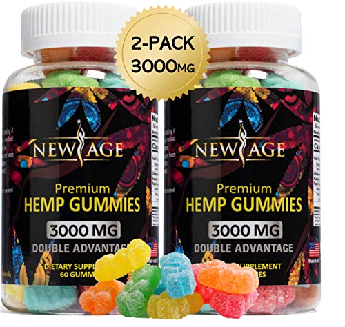 Product Cover (2 Pack) New Age Naturals Advanced Hemp Big Gummies 3000mg 120ct - 100% Natural Hemp Oil Infused Gummies