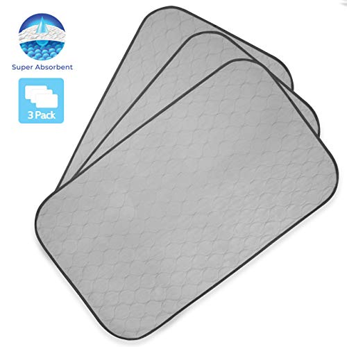 Product Cover Highly Absorbent Reusable Washable Pet Training Pads with Waterproof Bottom (Pack of 3) Grey Fit Standard Cage
