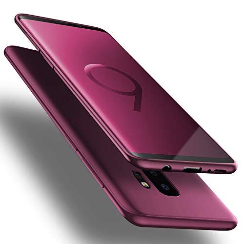 Product Cover X-level Samsung Galaxy S9 Plus Case, Slim Fit Soft TPU Ultra Thin S9 Plus Mobile Phone Cover Matte Finish Coating Grip Phone Case for Women Compatible Samsung Galaxy S9 Plus-WineRed