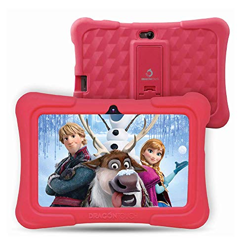 Product Cover Dragon Touch Y88X Plus Kids Tablet 16 GB 2019 Edition, 7 inch HD IPS Display Touchscreen Kidoz Pre-Installed with All-New Disney Content - Red