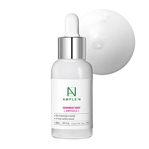 Product Cover [AMPLE:N] Ceramide Shot Ampoule 1.01 fl. oz. (30ml) - Dermatologist Tested Moisturizing Ampoule with Ceramide, Strengthen Skin Barrier, Makes Skin Moist and Healthy for Sensitive & Rough Skin