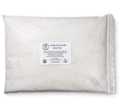 Product Cover Kaolin White Clay 2 lb Pounds Powder, 100% Natural for Making DIY Spa Mud Mask for Face/Facial, Hair, Body, Soap, Deodorant, Bath Bomb, Setting Makeup, Lotion and Gardening by Bare Essentials Living