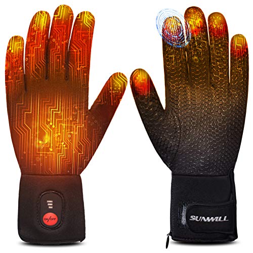 Product Cover Heated Glove Liners for Men Women,Rechargeable Electric Battery Heating Riding Ski Snowboarding Hiking Cycling Hunting Thin Gloves Hand Warmer Arthritis&Raynaud's
