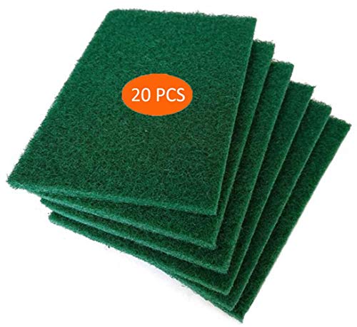 Product Cover Scouring Pads - Heavy Duty Household Cleaning Scrubber with Non-Scratch Anti-Grease Technology - Reusable (10 PACK)