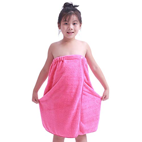 Product Cover Enerhu Kids Bath Towel Robe Child Terrycloth Spa Wrap with Snap Buttons