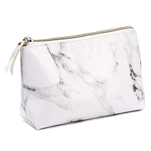 Product Cover Marble Makeup Bags,LKE Cosmetic Display Cases Waterproof Marble Travel Cases Portable Makeup Bags Makeup Organizers(8.66x6.3x2.36Inches) (Marble Makeup Bags)