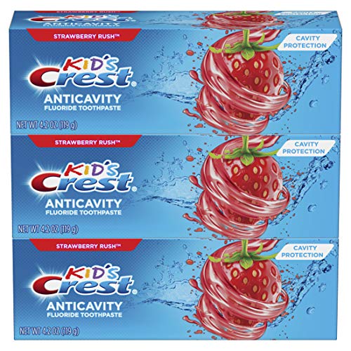 Product Cover Crest Kid's Cavity Protection Fluoride Toothpaste, Strawberry Rush, 3 Count
