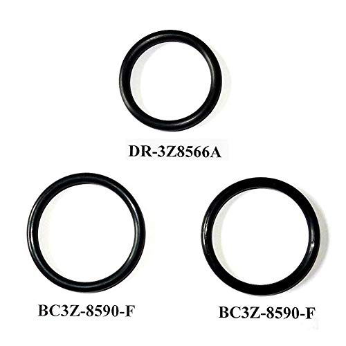 Product Cover T-pipe Coolant Leak Repair Gaskets, Engine Radiator Hose And Reservoir Expansion Tank Hose O-Ring Kit Seals for Ford F-150 & F-250/350/450/550 Super Duty 2011-18/Replacement DR3Z8566A & 2x BC3Z8590F