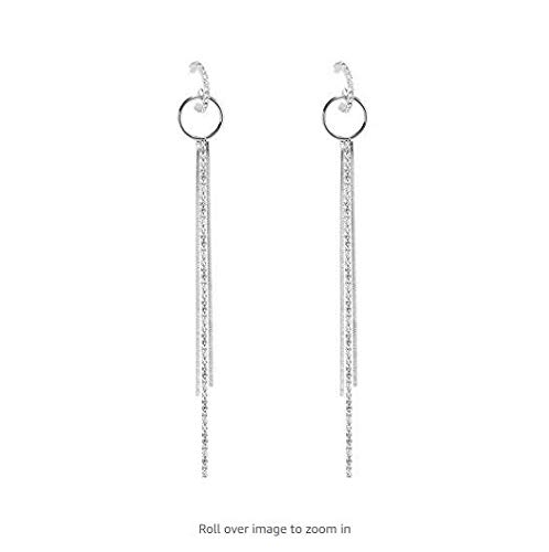 Product Cover SILVERAL Silver Earrings for Women Long Tassel Chic Dangle Earrings Drop Pierced Earrings (Chic Silver)