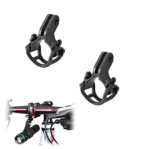 Product Cover Kbrotech Bicycle Light Torch Flashlight Holder Clip Mount Bracket for Road Bike Cycling Part Adjusted Compatible with Gopro Camera Mount Holder Adapter(2PCS)