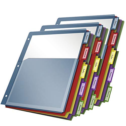 Product Cover Cardinal Expanding Pocket Poly Divider, 5-Tab, Multi-Color (84012CB) (3)
